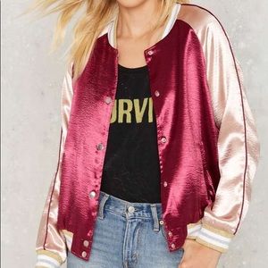 Satin bomber jacket